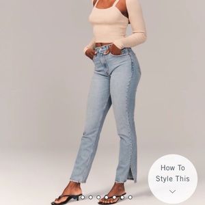 Abercrombie & Fitch Curve Love Ultra High Rise 90s straight leg jeans size 28